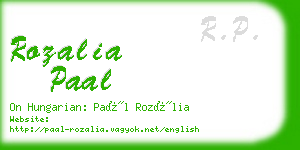 rozalia paal business card